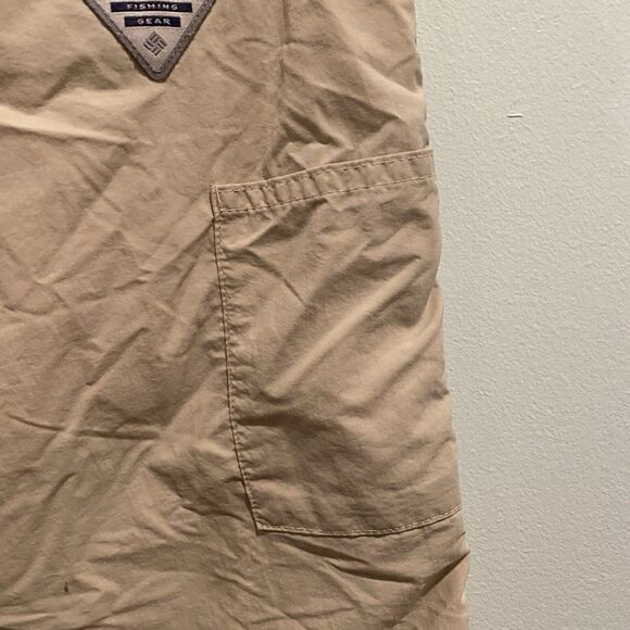 Columbia PFG Shorts Men’s L Tan Khaki Cargo Outdoors Fishing Swim 7.5” Inseam - Picture 3 of 14